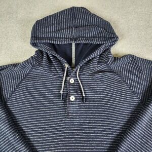 Tommy Bahama Stinson Stripe Hoodie Mens 3XLB Ocean Blue Stripe Knit Drawstring